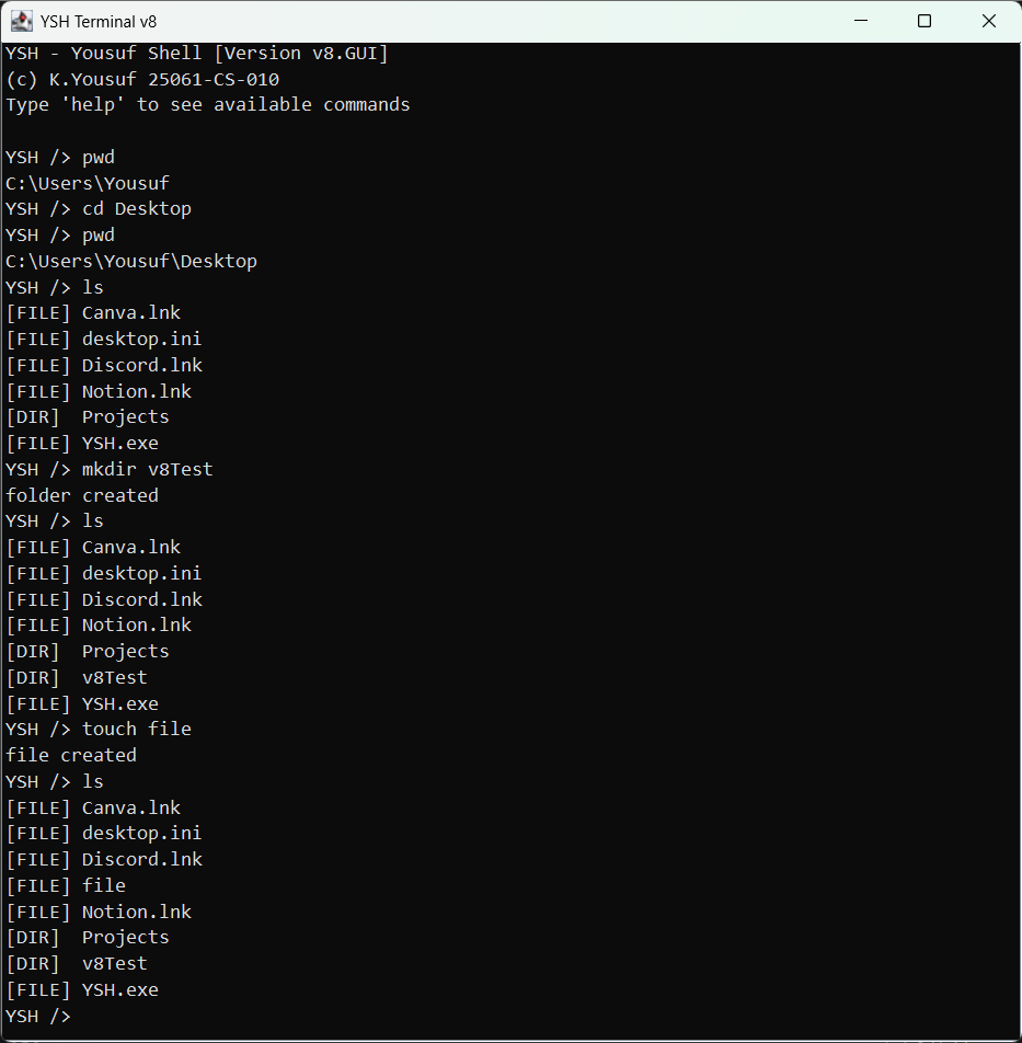 YSH filesystem